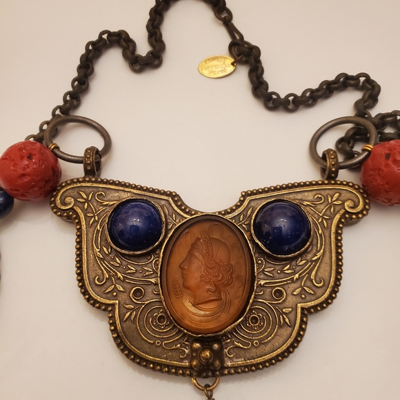 Philippe Ferrandis Paris Dangling Cameo Signed Necklace - Picture 11 of 16